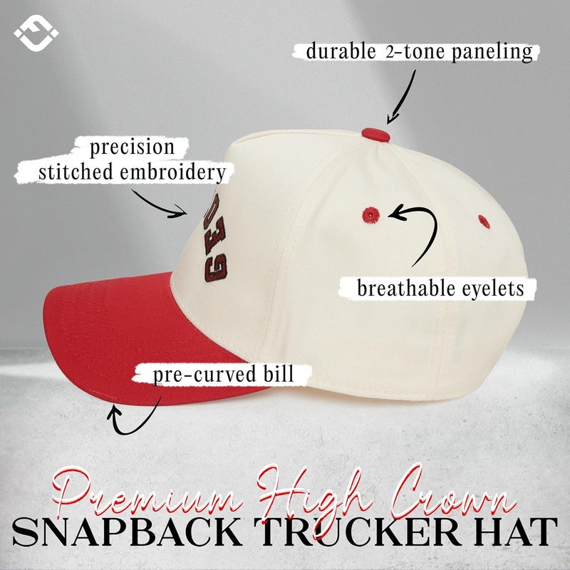 Funky Junque Trucker Hat Women Men 2-Tone Baseball Cap – Vintage Western Style Embroidered Snapback, Premium Cotton Blend - Image 3